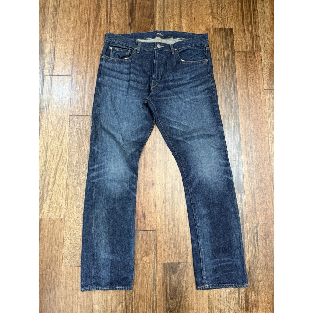 Polo Ralph Lauren Jeans Mens 34x32 Blue Varick Slim Straight Stretch